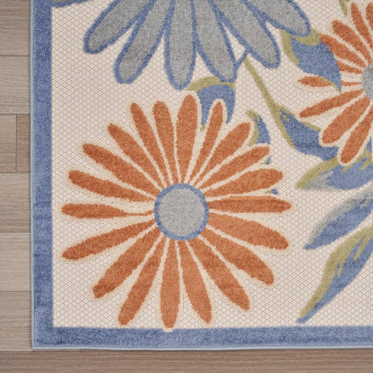 Nourison Home Aloha Beige Multicolor 3'6" x 5'6" Area Rug - Easy Cleaning, Non Shedding, Bed Room, Living Room, Dining Room, Kitchen (4' x 6')