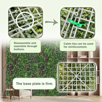 Greenery Grass Wall Boxwood Plant Roll: 72"x128"(64 SQFT with UV Resistant Green Leaves Faux for Interior Panel, Greenery Backdrop,Garden and Indoor Outdoor Wall&Fence Covering Privacy