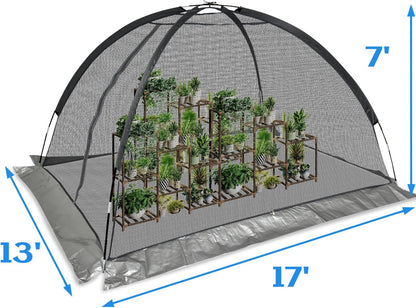 Crop Cages for Garden 17X13X7FT - Reusable Mesh Plant Cover for Outdoor Raised Garden Bed Protection Sun Shade & Bird Netting for Fruits/Vegetables and Bushes
