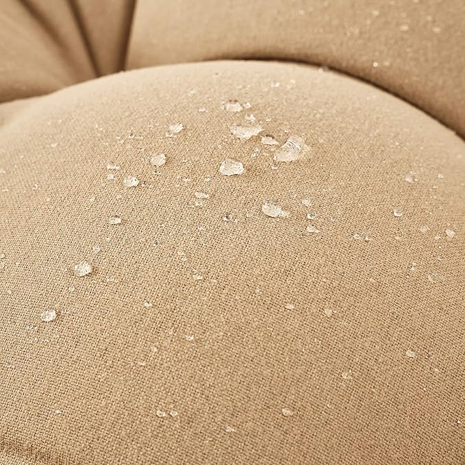 ARTPLAN All Weather Chair Outdoor Cushions Wicker Tufted Pillow with Back for Outdoor Furniture