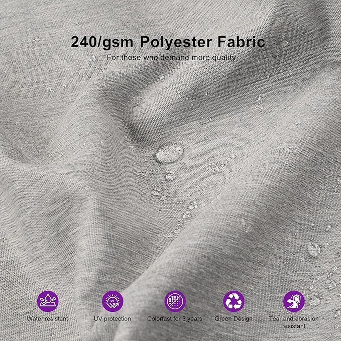 PURPLE LEAF 11 FT Cantilever Patio Umbrella Outdoor Umbrella with 280lbs Base Large Rectangular Windproof Offset Umbrella for Pool Deck Garden, Pebble Grey