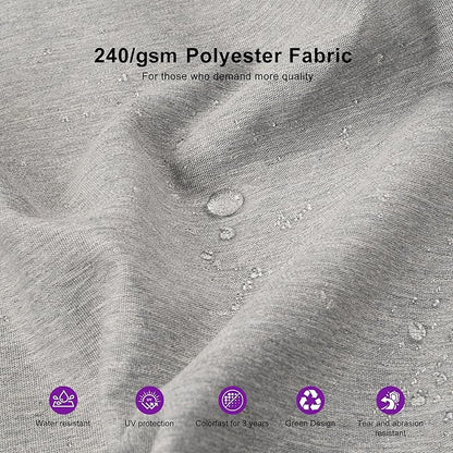 PURPLE LEAF 11 FT Cantilever Patio Umbrella Outdoor Umbrella with 280lbs Base Large Rectangular Windproof Offset Umbrella for Pool Deck Garden, Pebble Grey