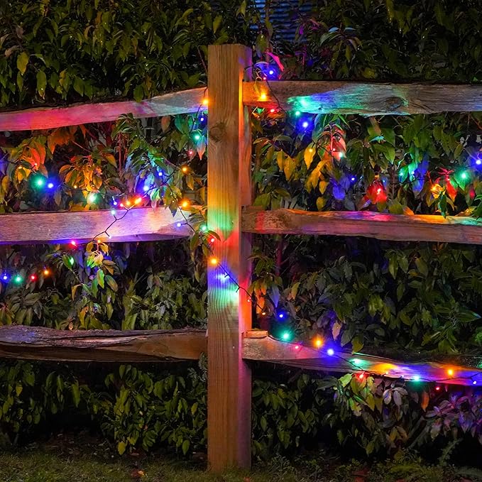 2 Pack Solar Christmas Lights Outdoor, 72FT 200 LED Solar String Lights with 8 Lighting Modes, IP65 Waterproof Solar Lights Outdoor for Xmas Garden Party Tree Decor