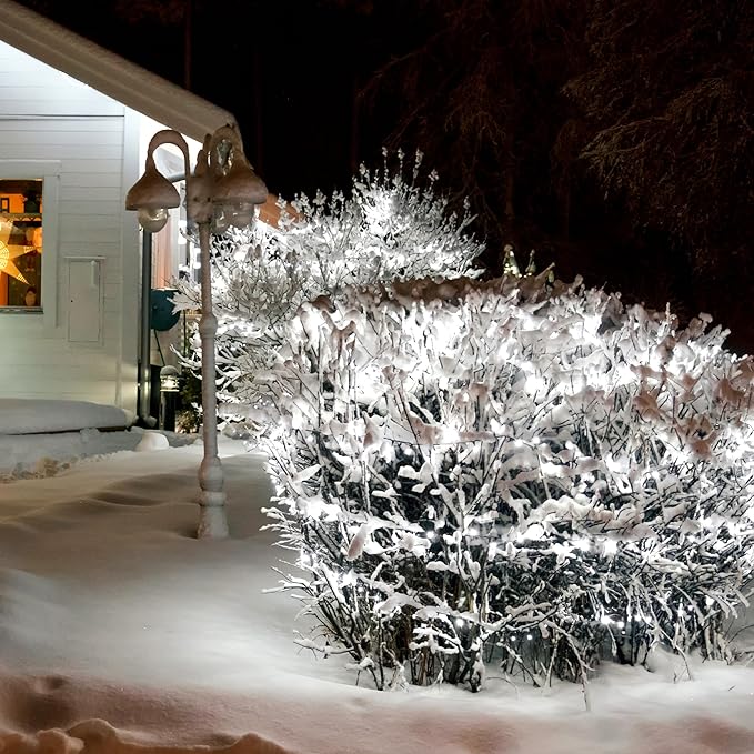 2 Pack Solar Christmas Lights Outdoor, 72FT 200 LED Solar String Lights with 8 Lighting Modes, IP65 Waterproof Solar Lights Outdoor for Xmas Garden Party Tree Decor