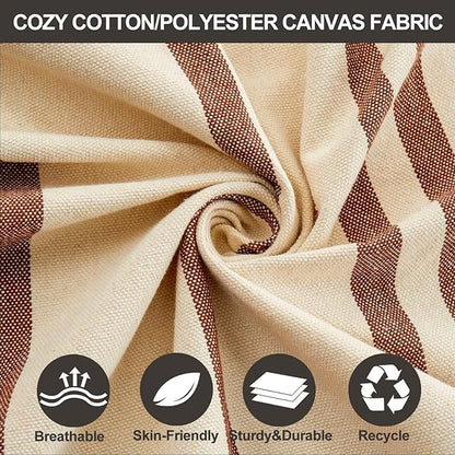 Brazilian Double Hammock with Tree Straps,Extra Large 94x63IN,2 Persons Hammock for Backyard Patio Outdoor and Indoor,450lbs Weight Capacity,Soft Woven Cotton Fabric - Beige Brown Stripe