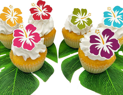 Sugar Robot - Edible Hawaiian Hibiscus Flowers - Small Size - Edible flowers cake decorations - Premium Crafted - Made in the USA Cake -Set of 20 (Hibiscus Flowers)