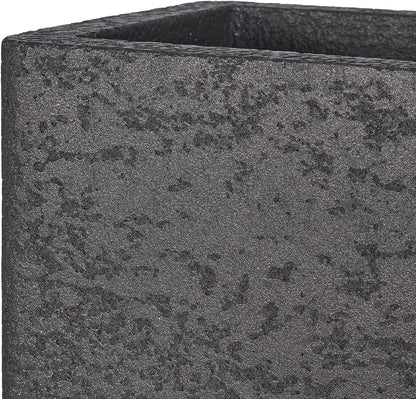 31 Inch Rectangular Concrete Planter,Durable All-Weather Use with Drainage Holes,Large Rectangular Planter for Outdoor Indoor Plants