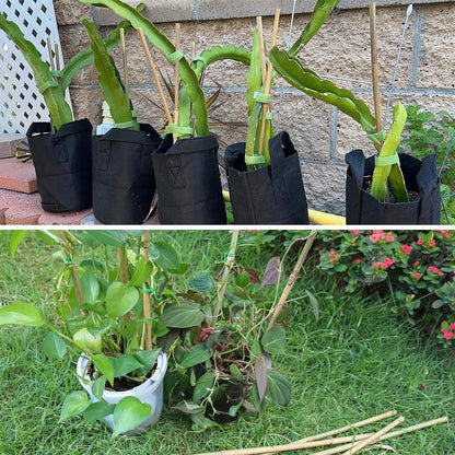 50Pcs / 18 inch Bamboo Plant Stakes for Indoor Outdoor Plants, Garden Plant Support Sticks, Poles for Tomato Vegetables Beans Trees Potted Climbing Plants(0.32''-0.4'')