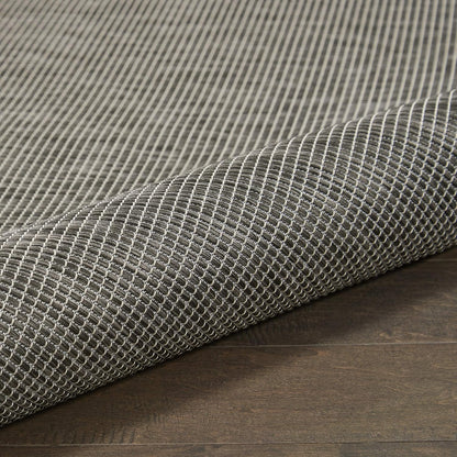 Nourison Positano Indoor-Outdoor Charcoal 4' x 6' Area Rug, Easy Cleaning, Non Shedding, Bed Room, Living Room, Dining Room, Backyard, Deck, Patio (4x6)
