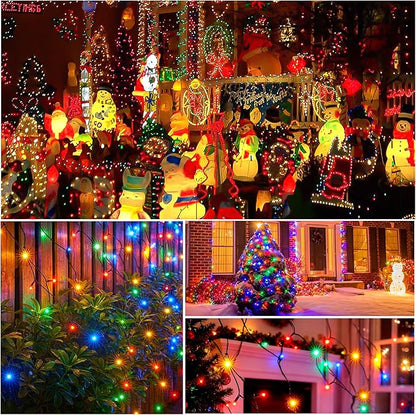 [6 Pack] Solar String Lights Multicolored, 236 FT 600 LED Solar Twinkle Light Outdoor with 8 Modes & Memory Function, Solar Christmas Lights Waterproof Chrismas Lights for Xmas Tree Party Decorations