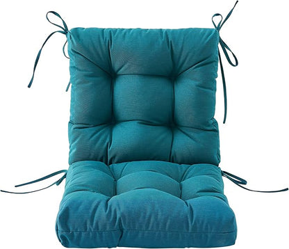 ARTPLAN All Weather Chair Outdoor Cushions Wicker Tufted Pillow with Back for Outdoor Furniture
