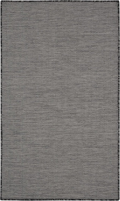 Nourison Positano Indoor/Outdoor Charcoal 3' x 5' Area Rug, Easy Cleaning, Non Shedding, Bed Room, Living Room, Dining Room, Backyard, Deck, Patio (3x5)