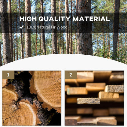 Outsunny 2-Person Wooden Garden Bench, Outdoor Wagon Wheel Porch Bench for Backyard Garden, Support 550 LBS, Rustic Country Style Patio Furniture, Natural Wood