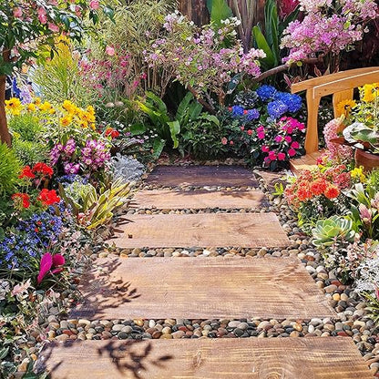 GreatBuddy 8-lb River Rocks, Decorative Rocks for Indoor Plants, 1-1 3/4 Inches Natural Polished Pebbles for Aquarium, Vases, Potted Plants, Garden Landscaping Outdoor, Mixed Color Stones