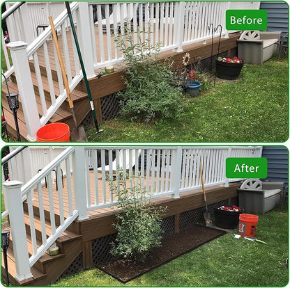 Landscape Edging Border 100 FT 2 Inch Tall with 180 Spikes, Plastic Edging for Landscaping, Garden Edging Border, Flower Bed, Paver and Lawn Edging Border, Black