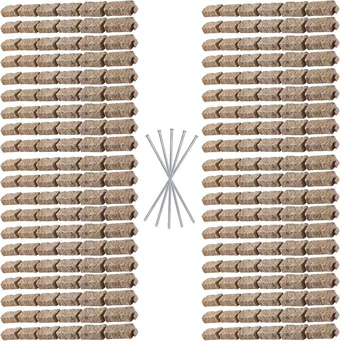 Beuta Landscape Edging | Garden Edging Border | Faux Stone Bricks for Lawn edging, Flower beds, Pathways & Yard Edging– 40 Packs | Each Section Has 6 Bricks 48"L x 4"W x 2.25"H |120 Spikes |Sandstone