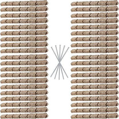 Beuta Landscape Edging | Garden Edging Border | Faux Stone Bricks for Lawn edging, Flower beds, Pathways & Yard Edging– 40 Packs | Each Section Has 6 Bricks 48"L x 4"W x 2.25"H |120 Spikes |Sandstone
