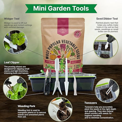 55 Vegetable Seeds Variety Pack - 35,600+ Non-GMO Heirloom Seeds for Planting Vegetables and Fruits in Individual Seed Packets, Home Garden Seeds for Hydroponic, Indoor and Outdoors Gardening