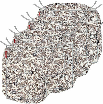 Porch Shield Outdoor Cushion Slipcovers Patio Chair Seat Cushion Covers Set 4 Waterproof Fade Resistant 19 x 19 x 4 inch, Paisley