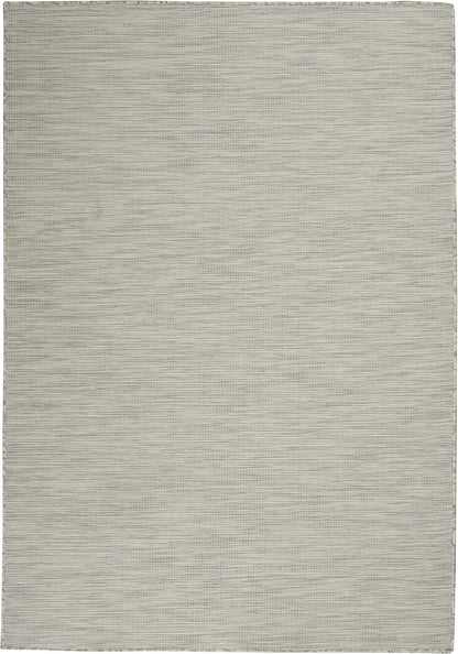 Nourison Positano Indoor/Outdoor Light Grey 3' x 5' Area Rug, Easy Cleaning, Non Shedding, Bed Room, Living Room, Dining Room, Backyard, Deck, Patio (3x5)