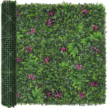 Greenery Grass Wall Boxwood Plant Roll: 60"x128"(53.5 SQFT) with UV Resistant Green Leaves Faux for Interior Panel, Greenery Backdrop,Garden and Indoor Outdoor Wall&Fence Covering Privacy