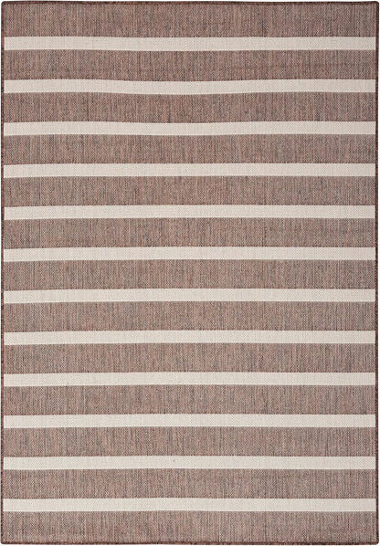 Nourison Home Positano Indoor/Outdoor Natural Ivory 6' x 9' Area Rug, Easy Cleaning, Non Shedding, Bed Room, Living Room, Dining Room, Deck, Backyard, Patio (6x9)