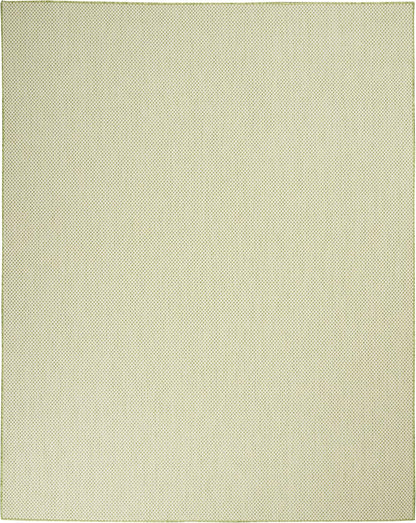 Nourison Courtyard Indoor/Outdoor Ivory Green 8' x 10' Area Rug, Geometric, Easy Cleaning, Non Shedding, Bed Room, Living Room, Dining Room, Deck, Patio, Backyard (8x10)