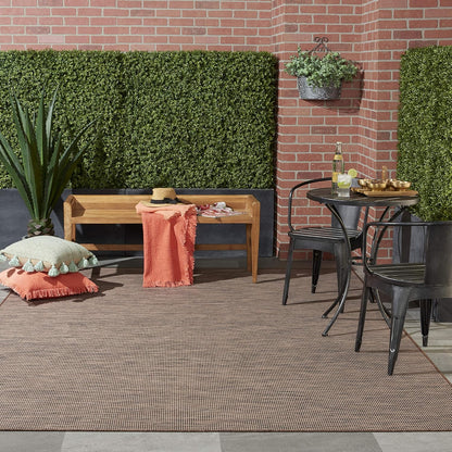 Nourison Positano Indoor-Outdoor Natural 8' x 10' Area Rug, Easy Cleaning, Non Shedding, Bed Room, Living Room, Dining Room, Backyard, Deck, Patio (8x10)