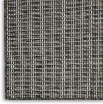 Nourison Positano Indoor/Outdoor Charcoal 3' x 5' Area Rug, Easy Cleaning, Non Shedding, Bed Room, Living Room, Dining Room, Backyard, Deck, Patio (3x5)