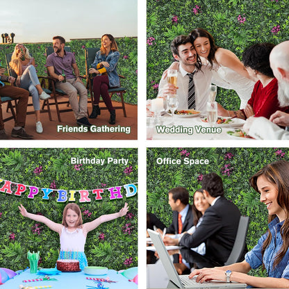 Greenery Grass Wall Boxwood Plant Roll: 48"x128"(43 SQFT) with UV Resistant Green Leaves Faux for Interior Wall, Greenery Backdrop,Garden and Indoor Outdoor Wall Panel Covering Privacy