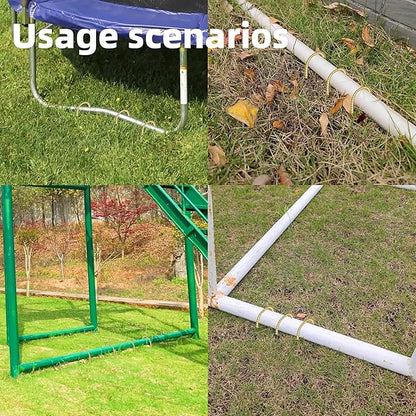 22 Pack 12 Inch Rebar Stakes Anti-Rust Galvanized Steel U Shape Hook Strong Ground Anchors for Tents, Position Kits, Fences, Trampolines Landscape Fabric for Farm Garden