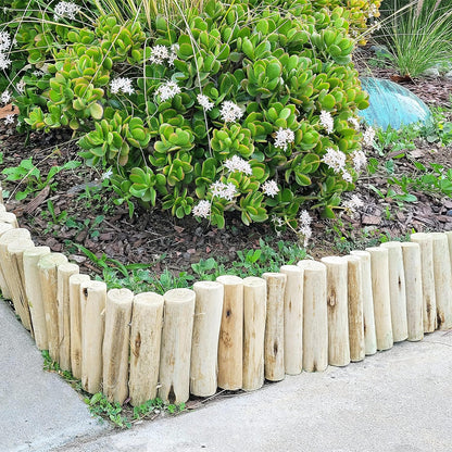Backyard X-Scapes Natural Eucalyptus Wood Solid Log for Garden Edging Lawn Landscape Fence Borders 72 in L x 6 in H x 1.25 in D