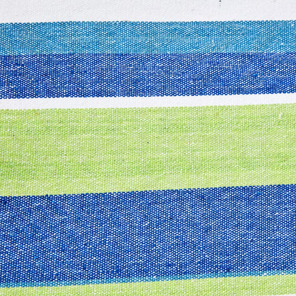 Amazon Basics Double Hammock with 9-Foot Space Saving Steel Stand and Carrying Case, 450 lb Capacity, Oasis Stripe, 110 x 47 x 43 inches