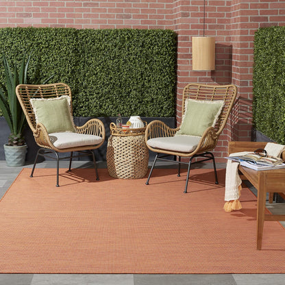 Nourison Positano Indoor/Outdoor Terracotta 2'2" x 12' Area Rug, Easy Cleaning, Non Shedding, Bed Room, Living Room, Dining Room, Backyard, Deck, Patio (2x12)
