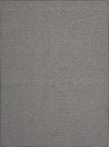 Nourison Home Positano Charcoal 8' x 10' Area Rug, Modern, Solid, Indoor/Outdoor, Easy Cleaning, Non Shedding, Bed Room, Living Room, Deck, Backyard