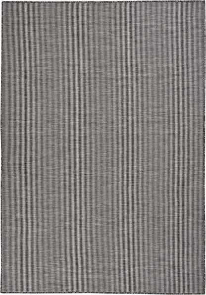 Nourison Positano Indoor-Outdoor Charcoal 4' x 6' Area Rug, Easy Cleaning, Non Shedding, Bed Room, Living Room, Dining Room, Backyard, Deck, Patio (4x6)