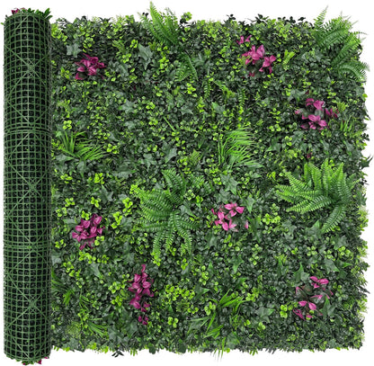 Greenery Grass Wall Boxwood Plant Roll: 48"x128"(43 SQFT) with UV Resistant Green Leaves Faux for Interior Wall, Greenery Backdrop,Garden and Indoor Outdoor Wall Panel Covering Privacy