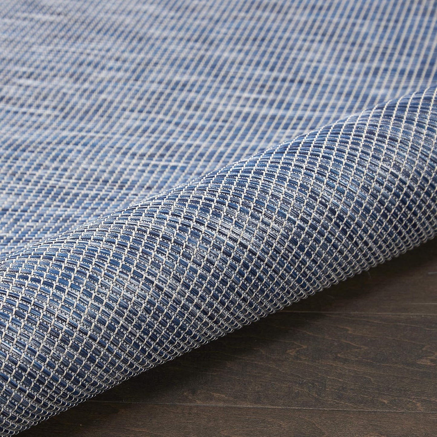 Nourison Positano Indoor/Outdoor Navy Blue 2'2" x 12' Area Rug, Easy Cleaning, Non Shedding, Bed Room, Living Room, Dining Room, Backyard, Deck, Patio (2x12)