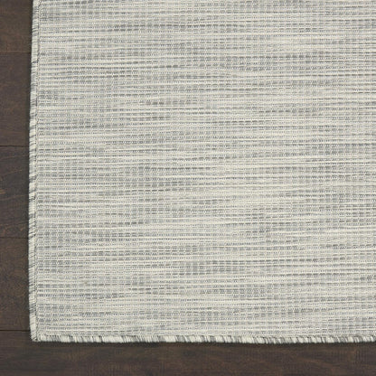 Nourison Positano Indoor/Outdoor Light Grey 2'2" x 8' Area Rug, Easy Cleaning, Non Shedding, Bed Room, Living Room, Dining Room, Backyard, Deck, Patio (2x8)