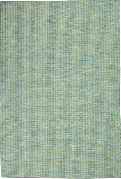 Nourison Positano Indoor/Outdoor Blue/Green 3' x 5' Area Rug, Easy Cleaning, Non Shedding, Bed Room, Living Room, Dining Room, Backyard, Deck, Patio (3x5)