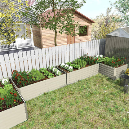 6x3x2 ft Raised Garden Bed, Large Metal Planter Raised Beds, Planters for Outdoor Plants for Vegetables, Flowers, Herbs, Fruits, and Succulents.(2 Pcs, Yellow)