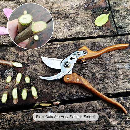 TONMA Bypass Pruning Shears [Made in Japan] 8 inches Professional Garden Shears, Japanese Secateurs Hand Pruner Hedge Clippers, Aluminum Alloy Handle