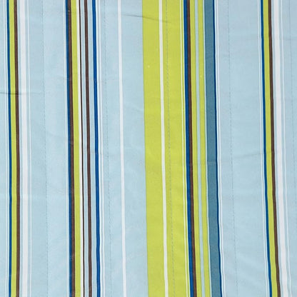 Sunnydaze Quilted Outdoor Hammock with Spreader Bars - Heavy-Duty 450-Pound Capacity Double Hammock for Outside - Blue and Green