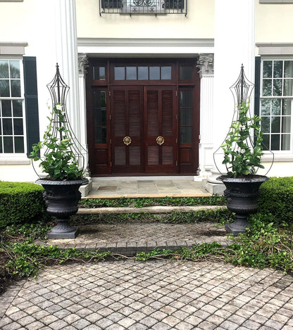 H Potter Garden Trellis for Climbing Plants Wrought Iron Metal Yard Art for Patio Deck or Garden