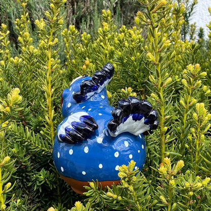 Ceramic Garden Decor - Bird Lawn stake - Outdoor statue - Perfect, unique gifts for gardeners woman, men, yard gifts - Handmade, Frostproof