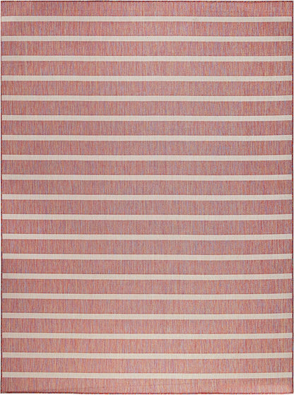 Nourison Home Positano Indoor/Outdoor Rainbow Ivory 8' x 10' Area Rug, Easy Cleaning, Non Shedding, Bed Room, Living Room, Dining Room, Backyard, Deck, Patio (8x10)