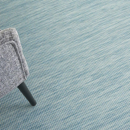 Nourison Positano Indoor/Outdoor Aqua 2'2" x 10' Area Rug, Easy Cleaning, Non Shedding, Bed Room, Living Room, Dining Room, Backyard, Deck, Patio (2x10)
