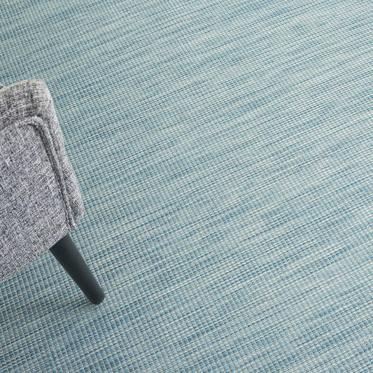 Nourison Positano Indoor-Outdoor Aqua 4' x 6' Area Rug, Easy Cleaning, Non Shedding, Bed Room, Living Room, Dining Room, Backyard, Deck, Patio (4x6)